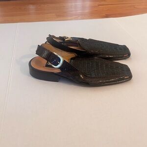 Slick Exotica Montgomery humpback brown alligator men”s shoes size 91/2